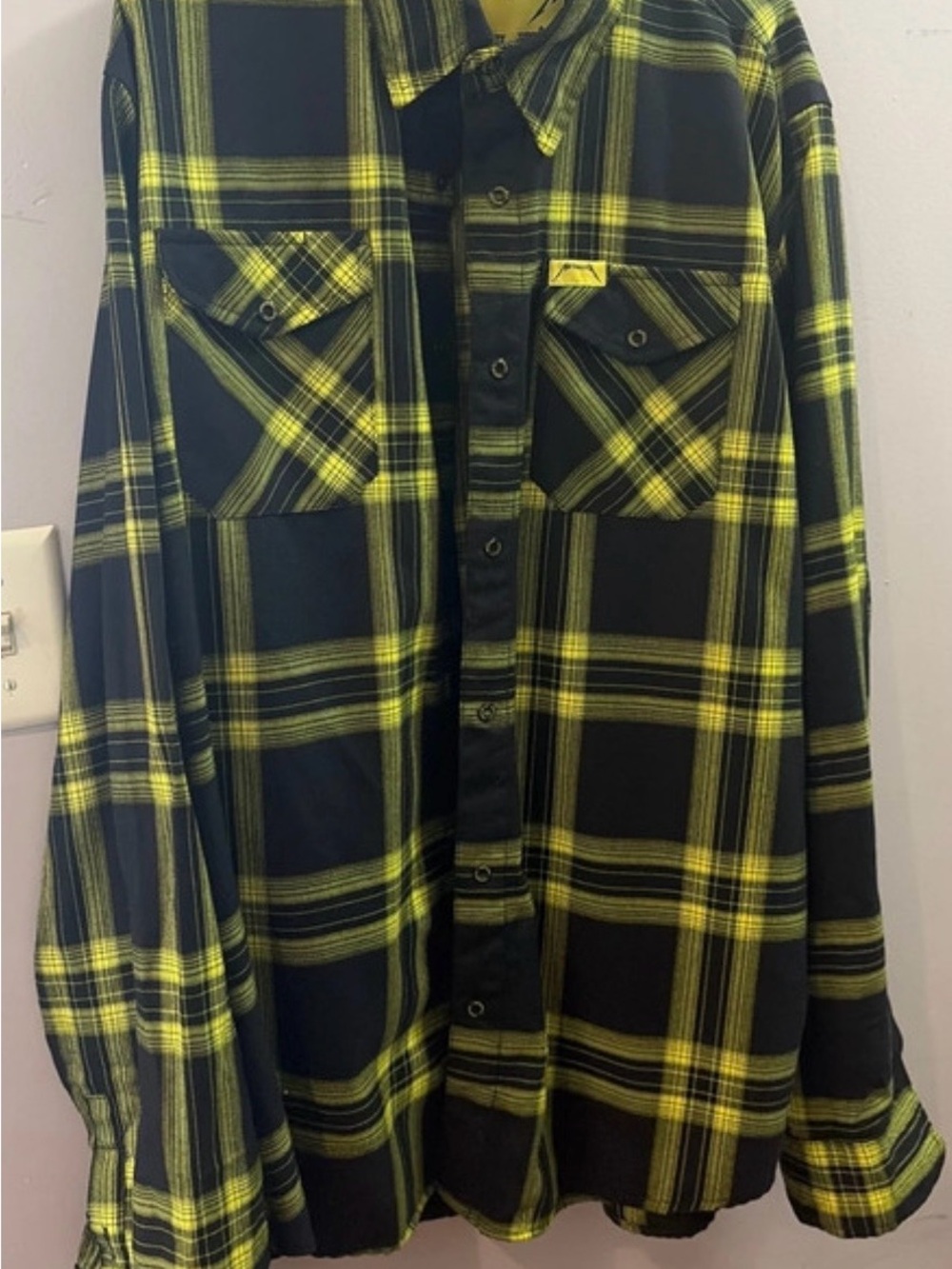 DIXXON Black and Yellow Plaid Button-Down Shirt